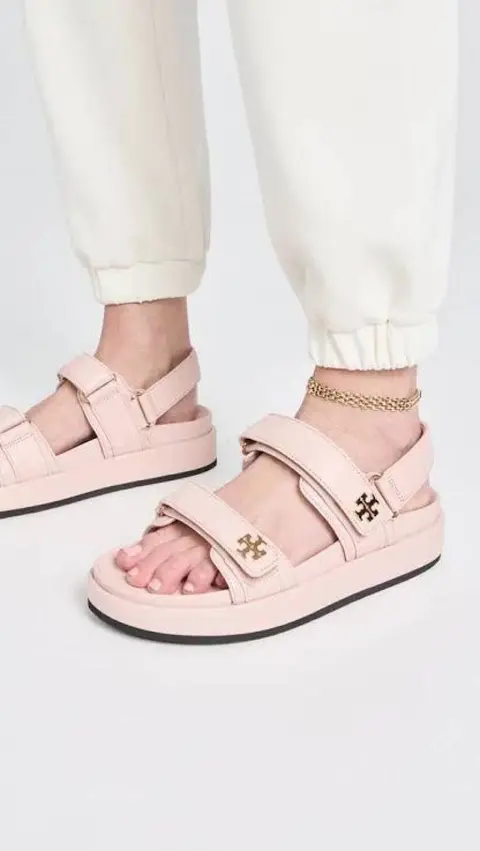 Tori Burch Kira Leather Sandal With OriginalBox CarryBag