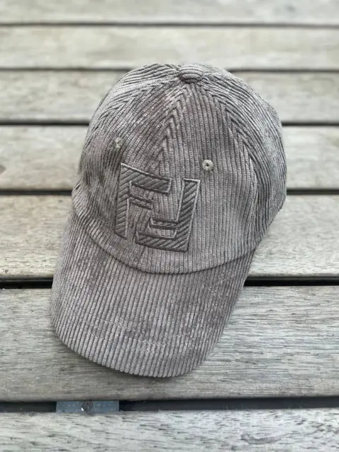 Fendi FF Corduroy Premium Unisex Cap With Safety Box