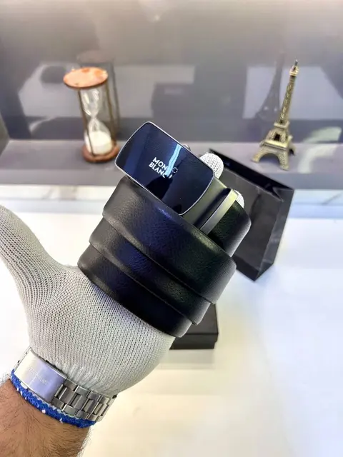 Mont Blanc Auto Lock Black Belt Fa 739