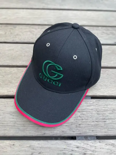 Gucci canvas black and green big gg logo premium Unisex Cap (With Box) 536