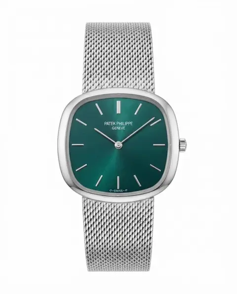 Patek philipe Ellipse Timepiece Silver Green Dial