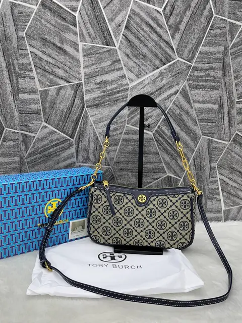Toryy Burch Blue Studio Shoulder Crossbody Bag With OriginalBox & DustCover