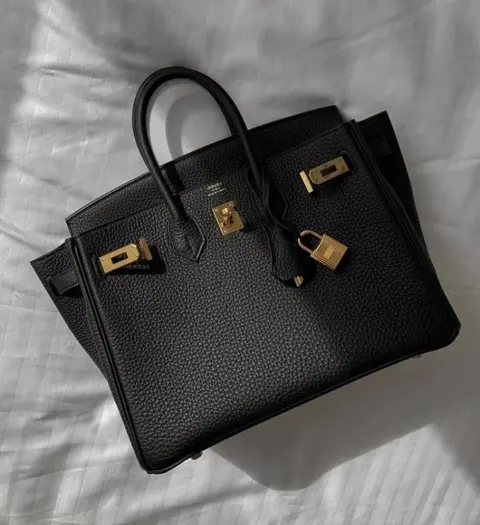 Hermes Birkin Black With Dust Cover Lock-Key & Ribbon Packaging