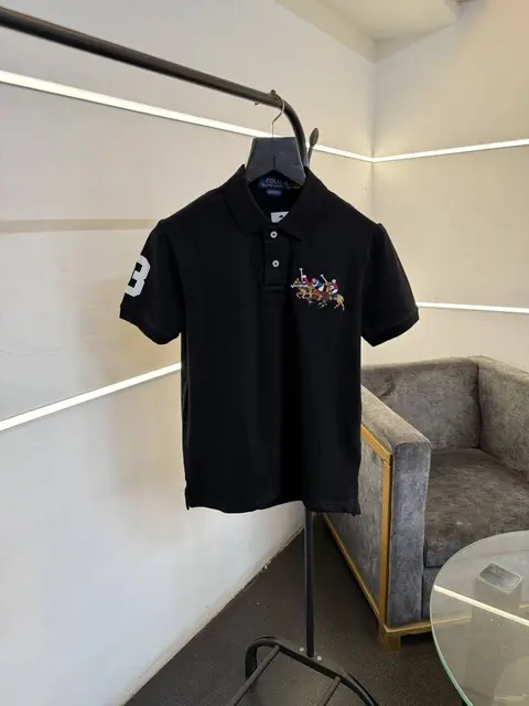 Ralph lauren imported embroidery logo polo tshirt black
