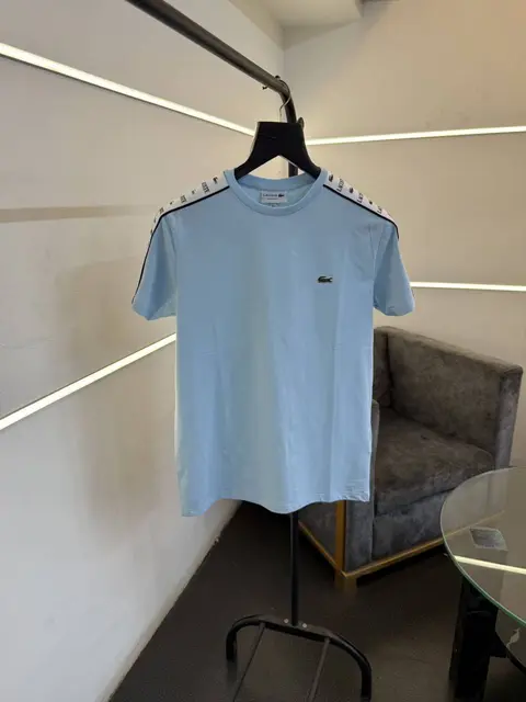 Lacoste Round neck imported tshirt sky blue sale