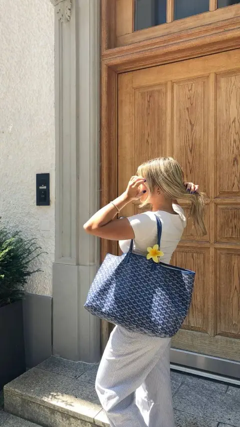 Goyard Artios Blue Tote Bag With Wallet & Dust Cover Packaging
