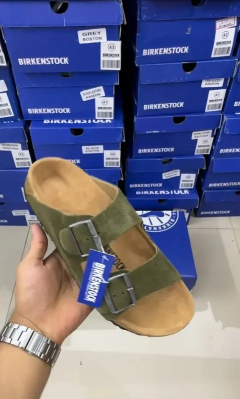 Birkenstock Arizona Olive Green Suede