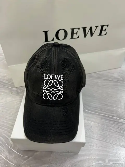 Loewe Denim Washed Black Premium Unisex Cap With Safety Box