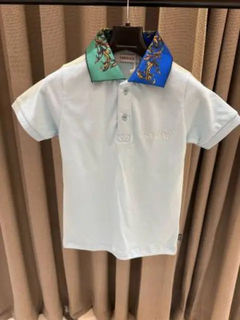 No return Versace imported kids Polo t-shirt Sky blue