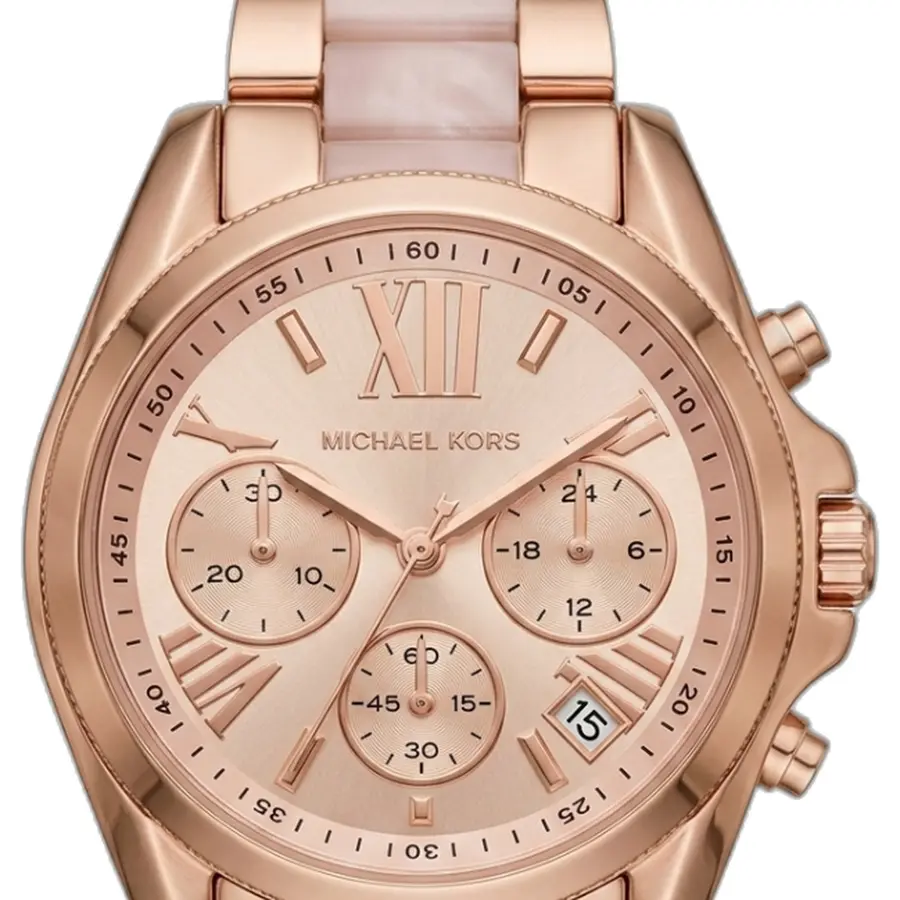 Michael kors bradeshaw rose gold two tone - dial close-up