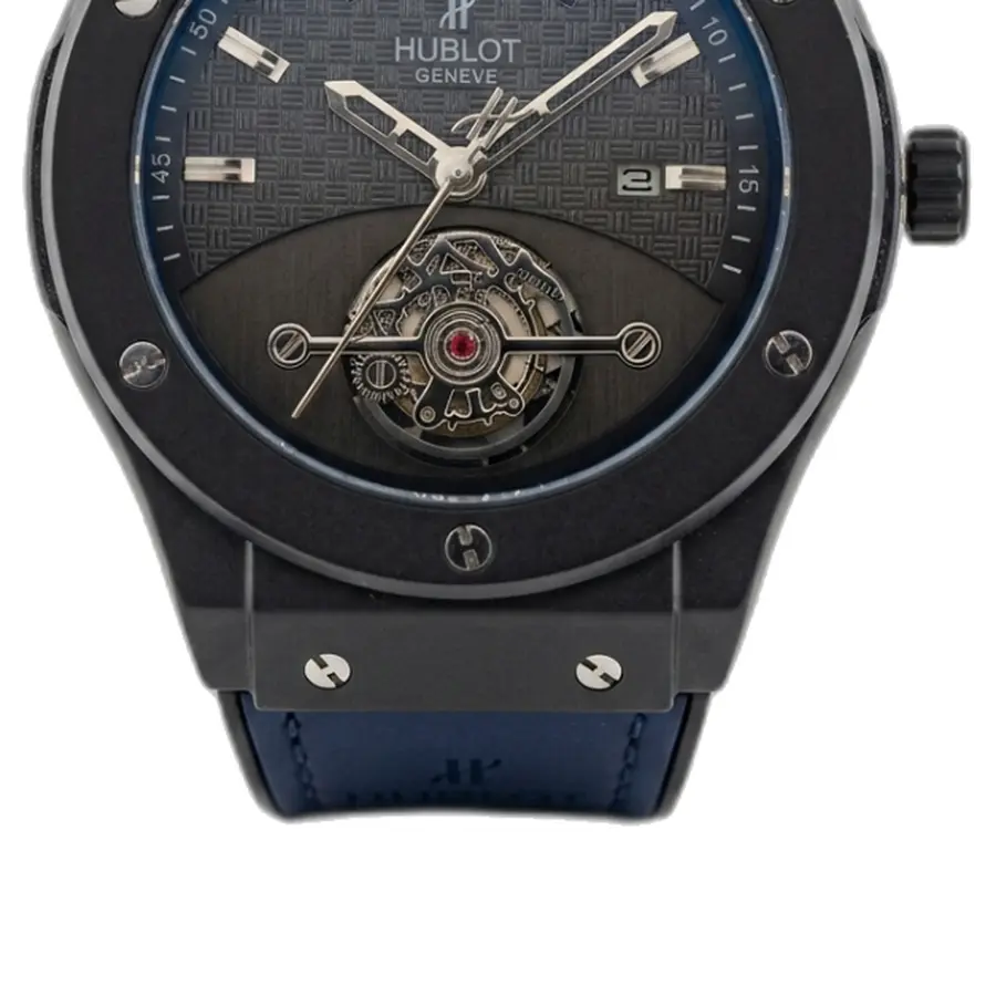 Hublot Big Bang Tourbillon Black Blue Leather - strap