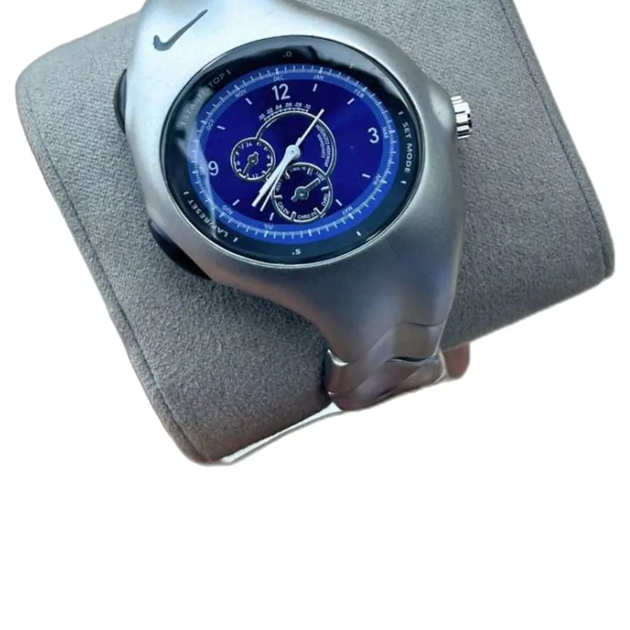 Nike Triax Armored Chronograph Silver Blue - strap