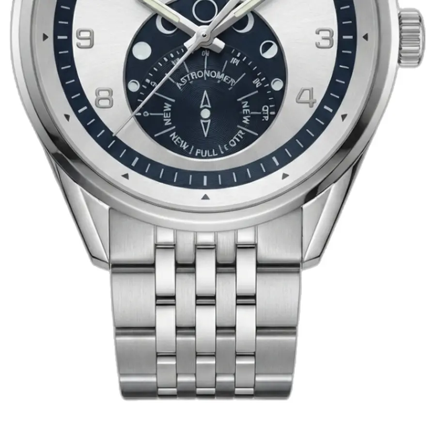 Tag heuee r Carrera Astronomer Silver Black Dial - strap